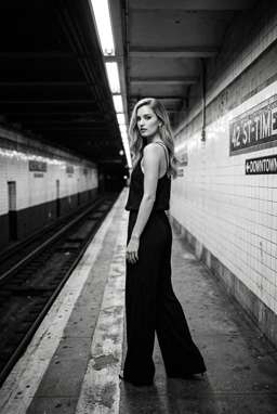 Anna 2 Flowy - B&W Subway Platform [VAR:1]